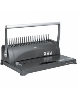 Perforelieuse DELI EASY gris capacité de reliure 350 feuilles
