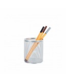 Pot à stylo métal gris