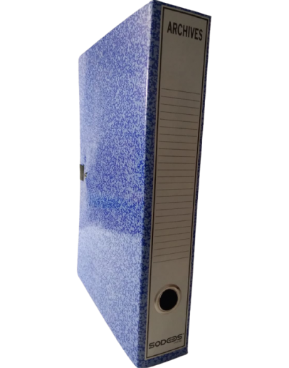 BOITE ARCHIVE PLASTIFIE DOS DE 05 BLEU - SODEBS