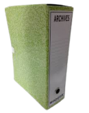  boite archive PLASTIFIE dos de 10 vert pistache 