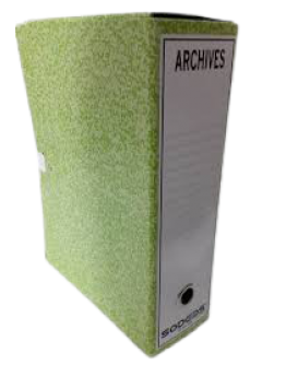  boite archive PLASTIFIE dos de 10 vert pistache 