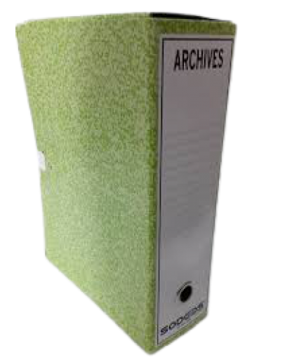  boite archive PLASTIFIE dos de 10 vert pistache 