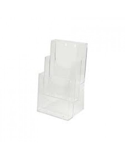 Porte dépliants 1/3 A4 cristal arda