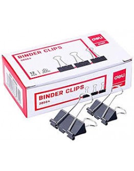 Binder clip DELI 15 mm PAQUET DE 12