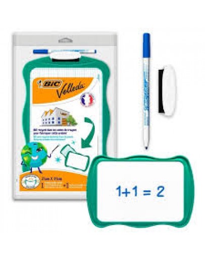 Ardoise Blanche BIC Velleda +1 Marqueur +1 Effacette
